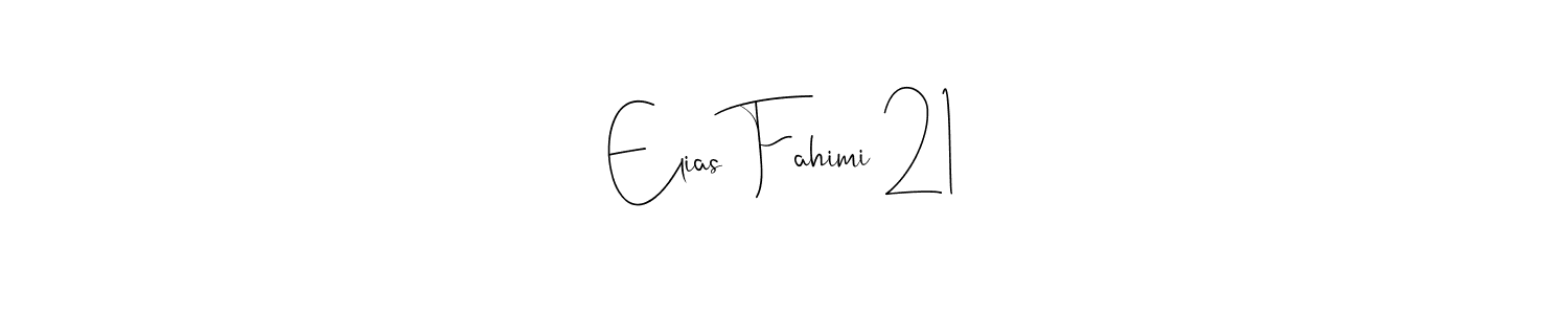 Use a signature maker to create a handwritten signature online. With this signature software, you can design (Andilay-7BmLP) your own signature for name Elias Fahimi 21. Elias Fahimi 21 signature style 4 images and pictures png