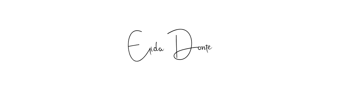 This is the best signature style for the Elida Donte name. Also you like these signature font (Andilay-7BmLP). Mix name signature. Elida Donte signature style 4 images and pictures png