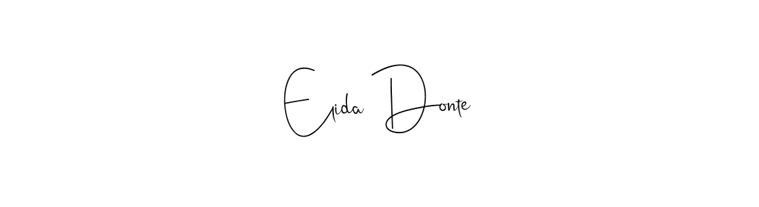 Make a short Elida Donte signature style. Manage your documents anywhere anytime using Andilay-7BmLP. Create and add eSignatures, submit forms, share and send files easily. Elida Donte signature style 4 images and pictures png