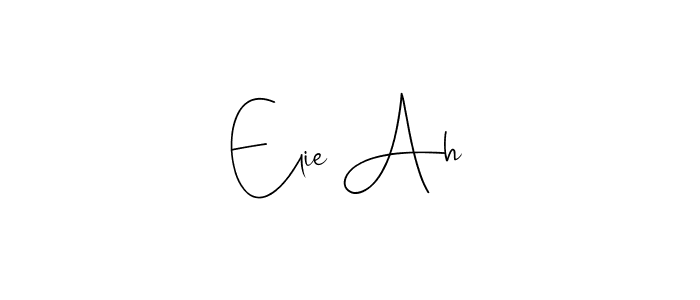 Also You can easily find your signature by using the search form. We will create Elie Ah name handwritten signature images for you free of cost using Andilay-7BmLP sign style. Elie Ah signature style 4 images and pictures png