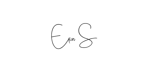 if you are searching for the best signature style for your name Elin S. so please give up your signature search. here we have designed multiple signature styles  using Andilay-7BmLP. Elin S signature style 4 images and pictures png