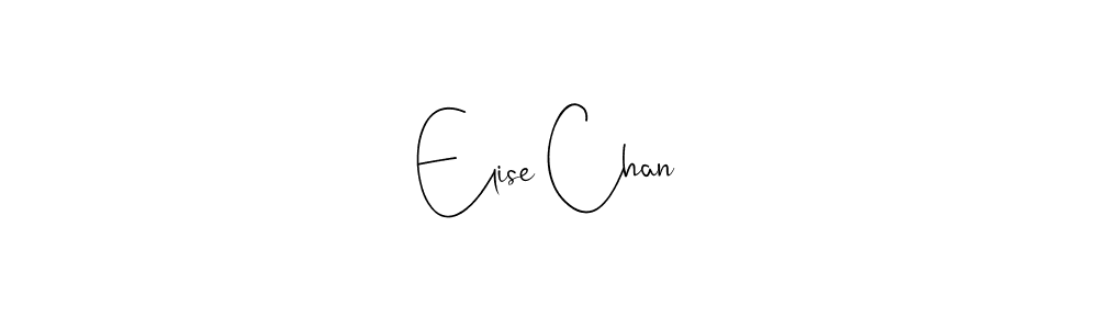 Andilay-7BmLP is a professional signature style that is perfect for those who want to add a touch of class to their signature. It is also a great choice for those who want to make their signature more unique. Get Elise Chan name to fancy signature for free. Elise Chan signature style 4 images and pictures png