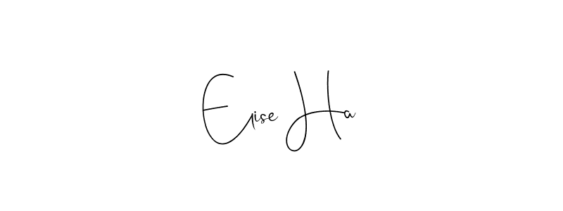 Use a signature maker to create a handwritten signature online. With this signature software, you can design (Andilay-7BmLP) your own signature for name Elise Ha. Elise Ha signature style 4 images and pictures png