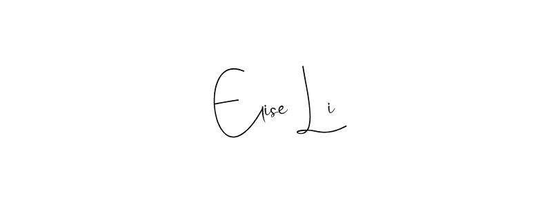 Make a beautiful signature design for name Elise Li. With this signature (Andilay-7BmLP) style, you can create a handwritten signature for free. Elise Li signature style 4 images and pictures png