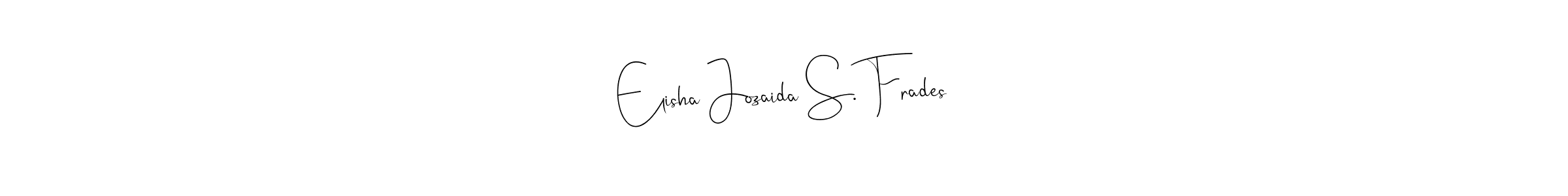 Andilay-7BmLP is a professional signature style that is perfect for those who want to add a touch of class to their signature. It is also a great choice for those who want to make their signature more unique. Get Elisha Jozaida S. Frades name to fancy signature for free. Elisha Jozaida S. Frades signature style 4 images and pictures png