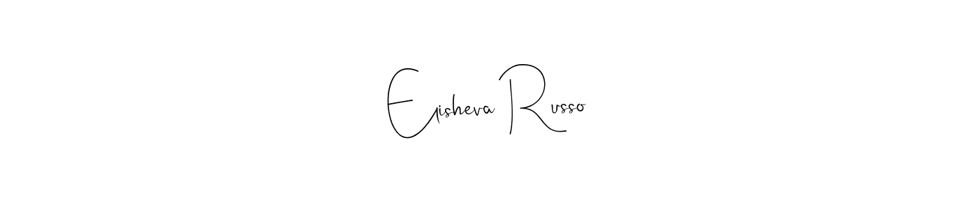 Make a short Elisheva Russo signature style. Manage your documents anywhere anytime using Andilay-7BmLP. Create and add eSignatures, submit forms, share and send files easily. Elisheva Russo signature style 4 images and pictures png