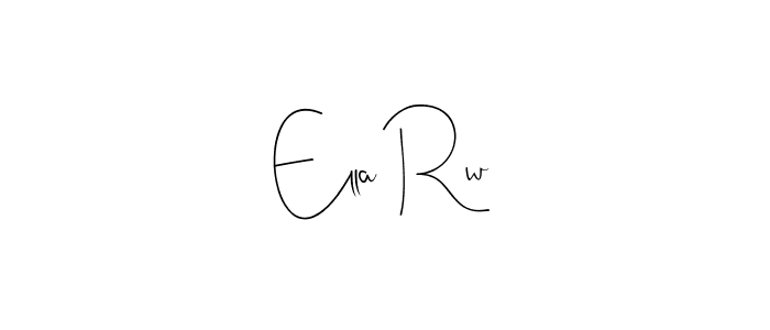 Use a signature maker to create a handwritten signature online. With this signature software, you can design (Andilay-7BmLP) your own signature for name Ella Rw. Ella Rw signature style 4 images and pictures png