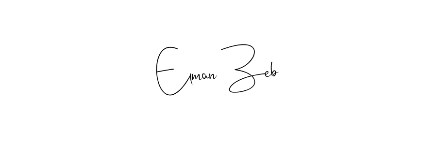 How to make Elman Zeb name signature. Use Andilay-7BmLP style for creating short signs online. This is the latest handwritten sign. Elman Zeb signature style 4 images and pictures png