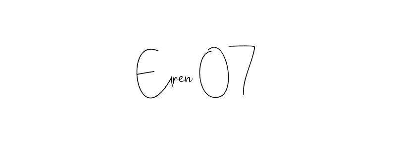 How to make Elren 07 signature? Andilay-7BmLP is a professional autograph style. Create handwritten signature for Elren 07 name. Elren 07 signature style 4 images and pictures png
