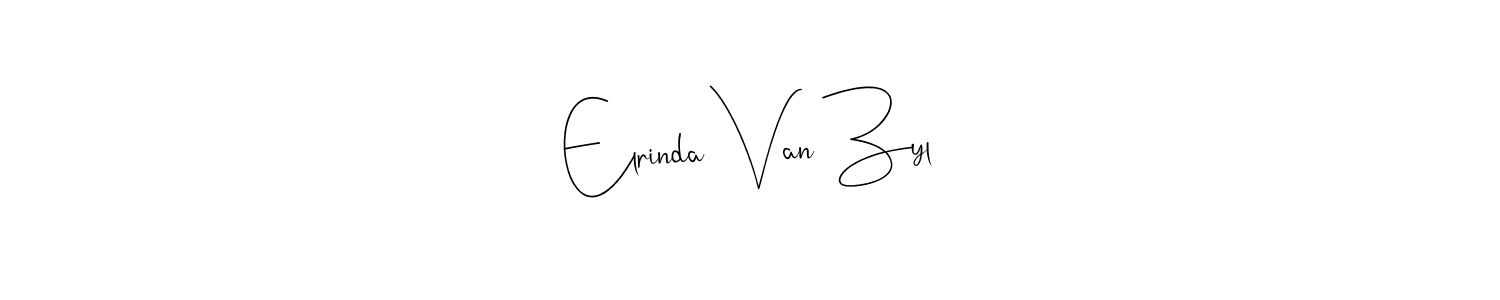 Also You can easily find your signature by using the search form. We will create Elrinda Van Zyl name handwritten signature images for you free of cost using Andilay-7BmLP sign style. Elrinda Van Zyl signature style 4 images and pictures png