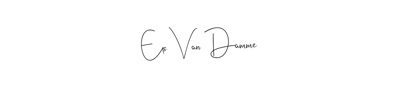 You should practise on your own different ways (Andilay-7BmLP) to write your name (Els Van Damme) in signature. don't let someone else do it for you. Els Van Damme signature style 4 images and pictures png