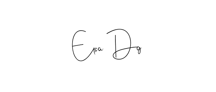 Elsa Dg stylish signature style. Best Handwritten Sign (Andilay-7BmLP) for my name. Handwritten Signature Collection Ideas for my name Elsa Dg. Elsa Dg signature style 4 images and pictures png