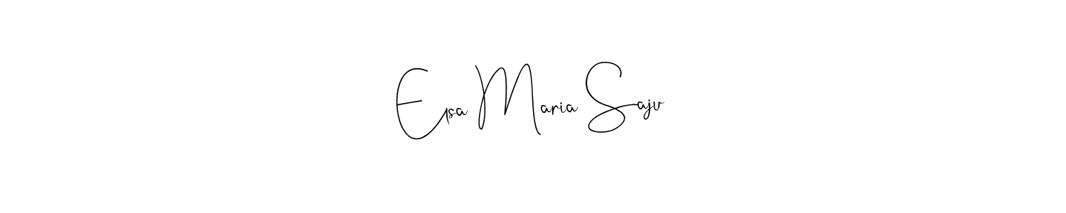 Use a signature maker to create a handwritten signature online. With this signature software, you can design (Andilay-7BmLP) your own signature for name Elsa Maria Saju. Elsa Maria Saju signature style 4 images and pictures png