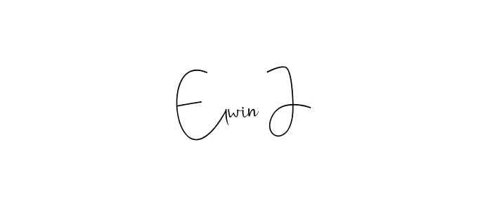 Design your own signature with our free online signature maker. With this signature software, you can create a handwritten (Andilay-7BmLP) signature for name Elwin J. Elwin J signature style 4 images and pictures png