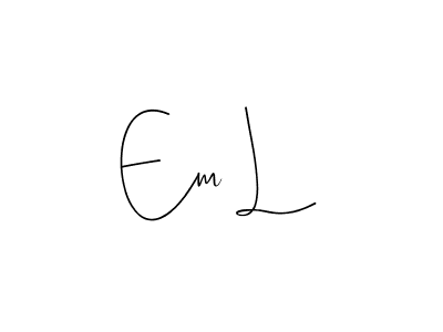 Create a beautiful signature design for name Em L. With this signature (Andilay-7BmLP) fonts, you can make a handwritten signature for free. Em L signature style 4 images and pictures png