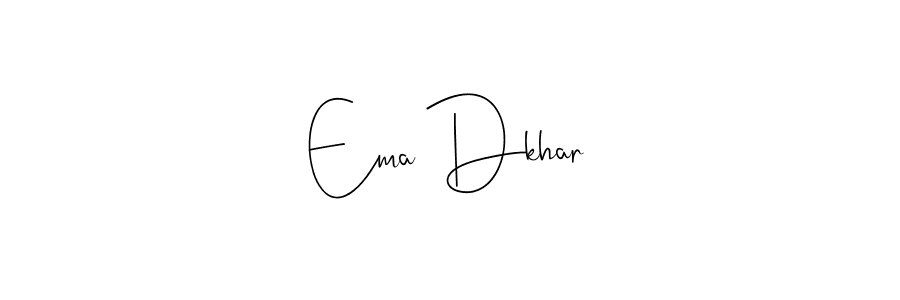 Create a beautiful signature design for name Ema Dkhar. With this signature (Andilay-7BmLP) fonts, you can make a handwritten signature for free. Ema Dkhar signature style 4 images and pictures png