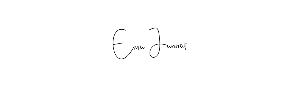 Use a signature maker to create a handwritten signature online. With this signature software, you can design (Andilay-7BmLP) your own signature for name Ema Jannat. Ema Jannat signature style 4 images and pictures png