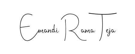 Generate high-definition signature styles for Emandi Rama Teja. The Andilay-7BmLP typeface ensures crisp legibility and sophisticated design. Emandi Rama Teja signature style 4 images and pictures png