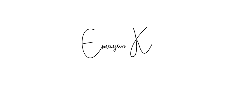 This is the best signature style for the Emayan K name. Also you like these signature font (Andilay-7BmLP). Mix name signature. Emayan K signature style 4 images and pictures png