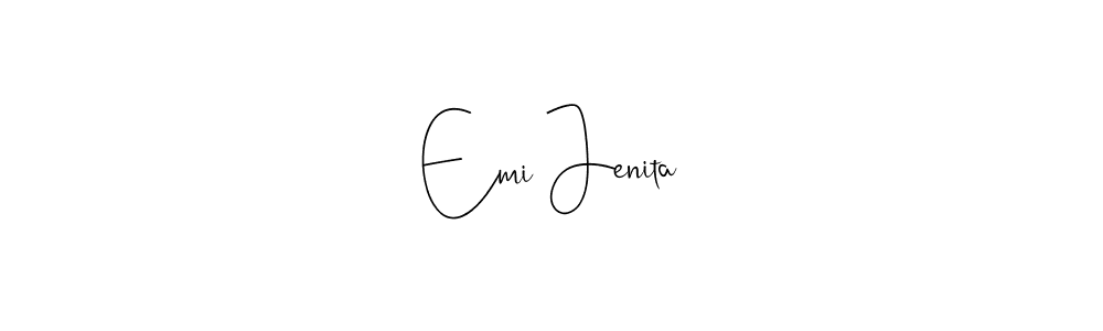 Also You can easily find your signature by using the search form. We will create Emi Jenita name handwritten signature images for you free of cost using Andilay-7BmLP sign style. Emi Jenita signature style 4 images and pictures png