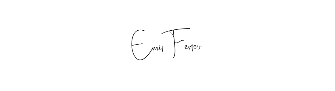 Create a beautiful signature design for name Emil Festeu. With this signature (Andilay-7BmLP) fonts, you can make a handwritten signature for free. Emil Festeu signature style 4 images and pictures png