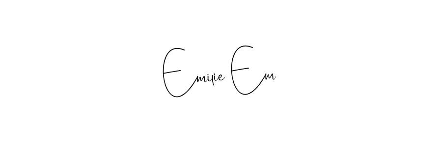 It looks lik you need a new signature style for name Emilie Em. Design unique handwritten (Andilay-7BmLP) signature with our free signature maker in just a few clicks. Emilie Em signature style 4 images and pictures png