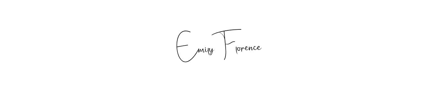 Make a beautiful signature design for name Emily Florence. With this signature (Andilay-7BmLP) style, you can create a handwritten signature for free. Emily Florence signature style 4 images and pictures png