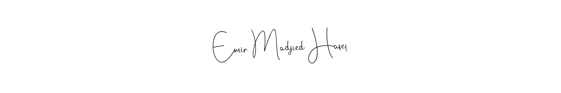 See photos of Emir Madjied Hafel official signature by Spectra . Check more albums & portfolios. Read reviews & check more about Andilay-7BmLP font. Emir Madjied Hafel signature style 4 images and pictures png