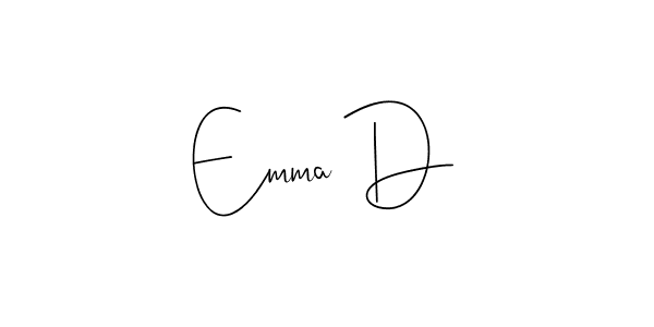 Make a beautiful signature design for name Emma D. Use this online signature maker to create a handwritten signature for free. Emma D signature style 4 images and pictures png