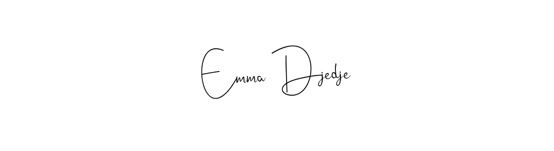 Make a short Emma Djedje signature style. Manage your documents anywhere anytime using Andilay-7BmLP. Create and add eSignatures, submit forms, share and send files easily. Emma Djedje signature style 4 images and pictures png