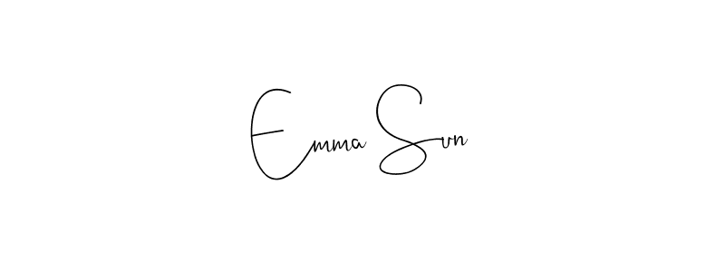 Andilay-7BmLP is a professional signature style that is perfect for those who want to add a touch of class to their signature. It is also a great choice for those who want to make their signature more unique. Get Emma Sun name to fancy signature for free. Emma Sun signature style 4 images and pictures png