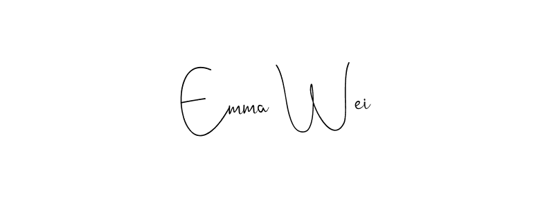if you are searching for the best signature style for your name Emma Wei. so please give up your signature search. here we have designed multiple signature styles  using Andilay-7BmLP. Emma Wei signature style 4 images and pictures png