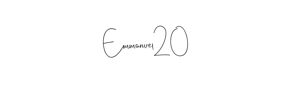 Design your own signature with our free online signature maker. With this signature software, you can create a handwritten (Andilay-7BmLP) signature for name Emmanuel20. Emmanuel20 signature style 4 images and pictures png