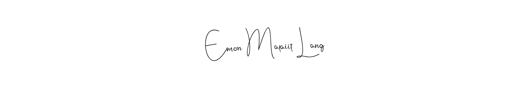 Emon Malaiit Lang stylish signature style. Best Handwritten Sign (Andilay-7BmLP) for my name. Handwritten Signature Collection Ideas for my name Emon Malaiit Lang. Emon Malaiit Lang signature style 4 images and pictures png