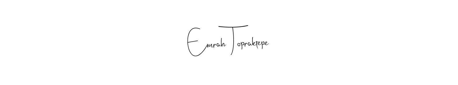 if you are searching for the best signature style for your name Emrah Topraktepe. so please give up your signature search. here we have designed multiple signature styles  using Andilay-7BmLP. Emrah Topraktepe signature style 4 images and pictures png