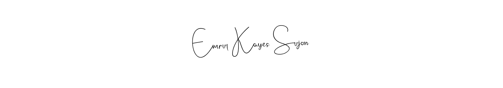 Make a beautiful signature design for name Emrul Kayes Sujon. With this signature (Andilay-7BmLP) style, you can create a handwritten signature for free. Emrul Kayes Sujon signature style 4 images and pictures png