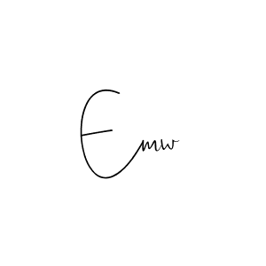 You should practise on your own different ways (Andilay-7BmLP) to write your name (Emw) in signature. don't let someone else do it for you. Emw signature style 4 images and pictures png