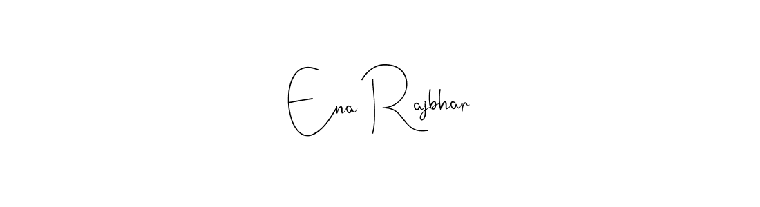 The best way (Andilay-7BmLP) to make a short signature is to pick only two or three words in your name. The name Ena Rajbhar include a total of six letters. For converting this name. Ena Rajbhar signature style 4 images and pictures png
