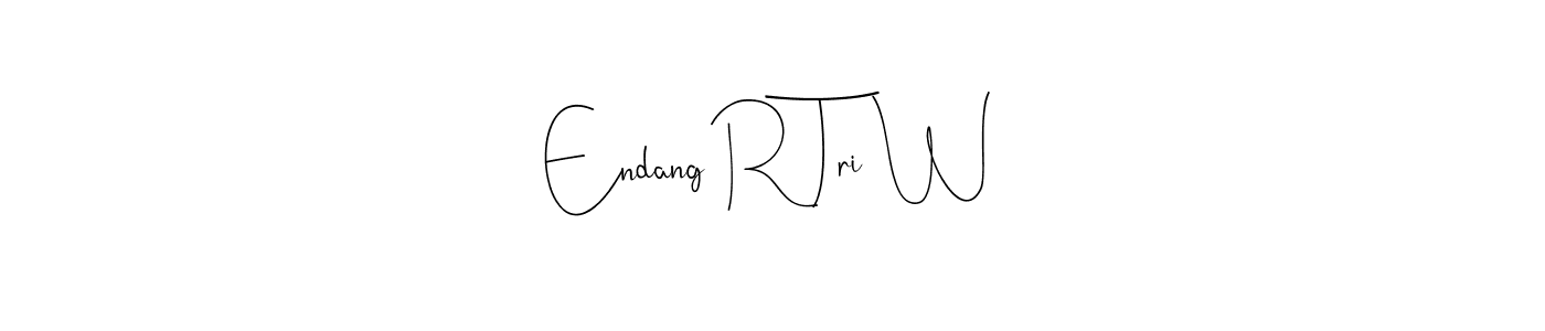 Also we have Endang R Tri W name is the best signature style. Create professional handwritten signature collection using Andilay-7BmLP autograph style. Endang R Tri W signature style 4 images and pictures png