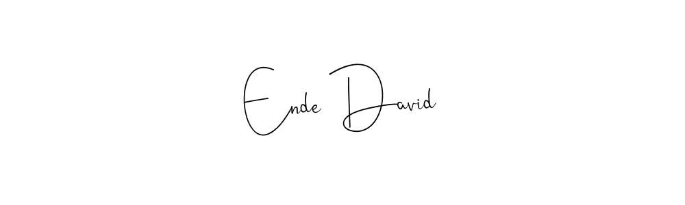 Design your own signature with our free online signature maker. With this signature software, you can create a handwritten (Andilay-7BmLP) signature for name Ende David. Ende David signature style 4 images and pictures png
