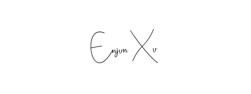 How to make Enjun Xu name signature. Use Andilay-7BmLP style for creating short signs online. This is the latest handwritten sign. Enjun Xu signature style 4 images and pictures png