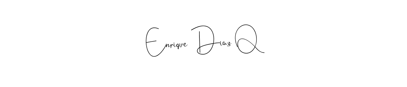 if you are searching for the best signature style for your name Enrique Diaz Q. so please give up your signature search. here we have designed multiple signature styles  using Andilay-7BmLP. Enrique Diaz Q signature style 4 images and pictures png