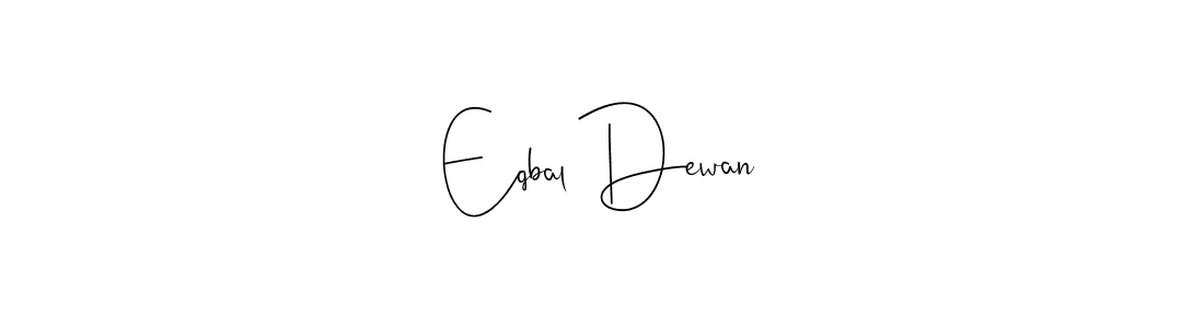 How to make Eqbal Dewan name signature. Use Andilay-7BmLP style for creating short signs online. This is the latest handwritten sign. Eqbal Dewan signature style 4 images and pictures png