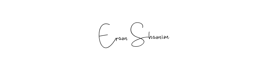 The best way (Andilay-7BmLP) to make a short signature is to pick only two or three words in your name. The name Eram Shamim include a total of six letters. For converting this name. Eram Shamim signature style 4 images and pictures png