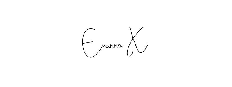 You can use this online signature creator to create a handwritten signature for the name Eranna K. This is the best online autograph maker. Eranna K signature style 4 images and pictures png