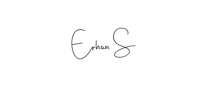 if you are searching for the best signature style for your name Erhan S. so please give up your signature search. here we have designed multiple signature styles  using Andilay-7BmLP. Erhan S signature style 4 images and pictures png