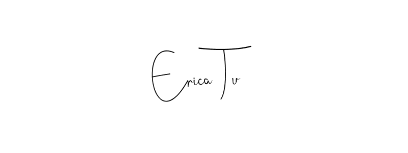 Also You can easily find your signature by using the search form. We will create Erica Tu name handwritten signature images for you free of cost using Andilay-7BmLP sign style. Erica Tu signature style 4 images and pictures png