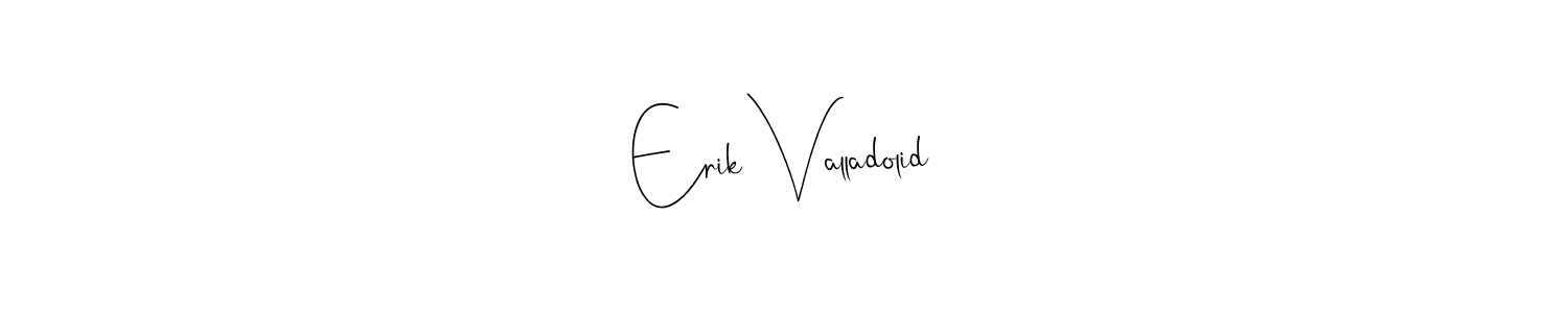 if you are searching for the best signature style for your name Erik Valladolid. so please give up your signature search. here we have designed multiple signature styles  using Andilay-7BmLP. Erik Valladolid signature style 4 images and pictures png