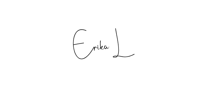 Use a signature maker to create a handwritten signature online. With this signature software, you can design (Andilay-7BmLP) your own signature for name Erika L. Erika L signature style 4 images and pictures png