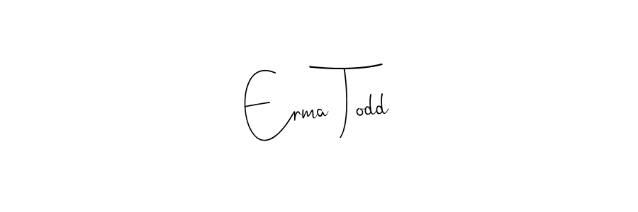 Similarly Andilay-7BmLP is the best handwritten signature design. Signature creator online .You can use it as an online autograph creator for name Erma Todd. Erma Todd signature style 4 images and pictures png